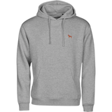 ein magyar vizsla hoodie mit stickerei in hellgrau von world of dogs
