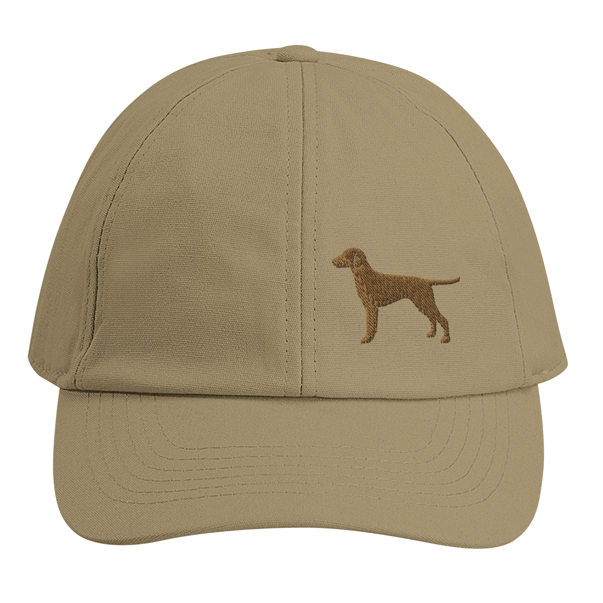 beige Kappe mit Hundelogo