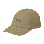 Personalisierte Weimaraner Kappe aus Bio - Baumwolle – mit Hundenamen bestickt - www.Worldofdogs.store