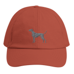 Personalisierte Weimaraner Kappe aus Bio - Baumwolle – mit Hundenamen bestickt - www.Worldofdogs.store