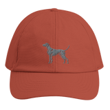 Personalisierte Weimaraner Kappe aus Bio - Baumwolle – mit Hundenamen bestickt - www.Worldofdogs.store