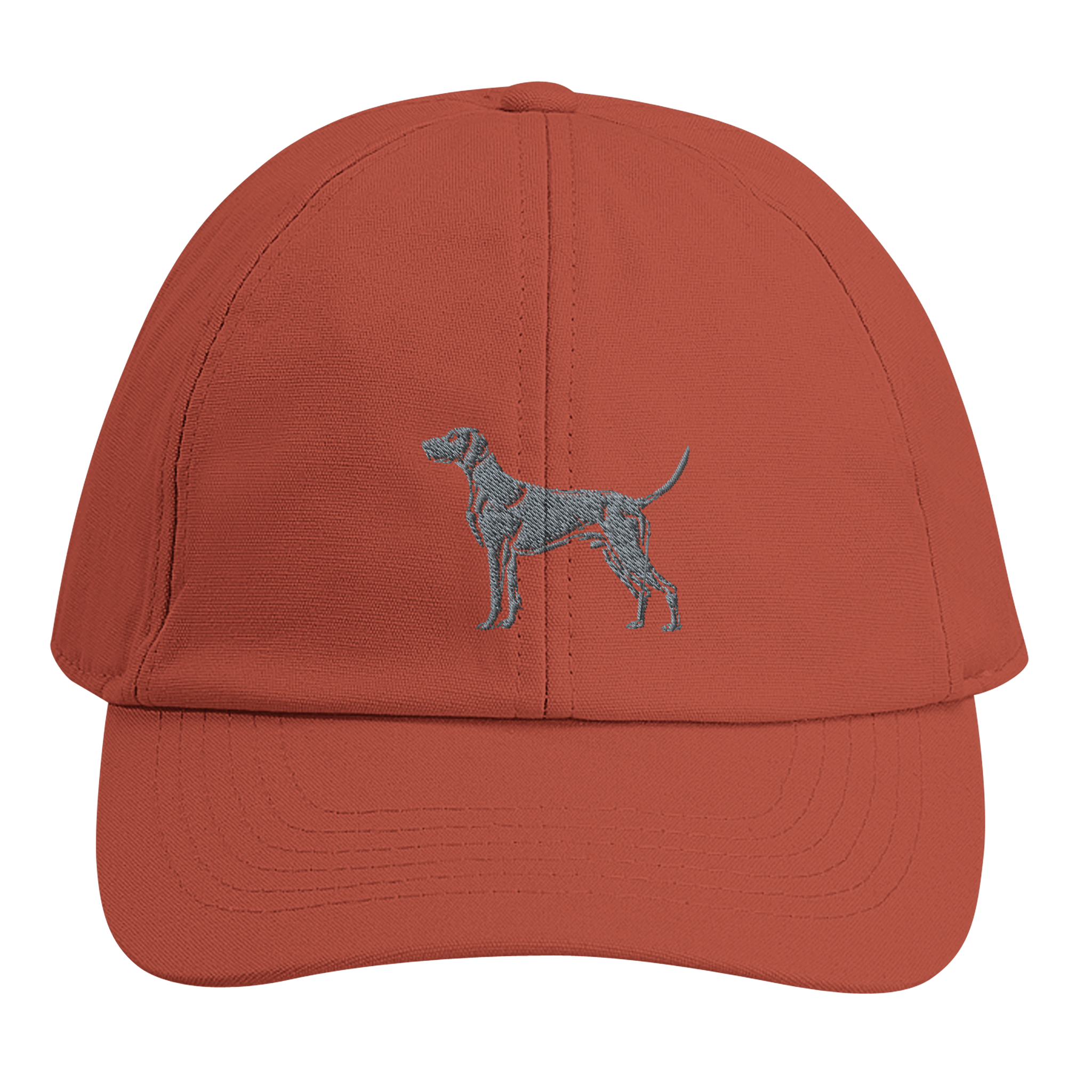 Personalisierte Weimaraner Kappe aus Bio - Baumwolle – mit Hundenamen bestickt - www.Worldofdogs.store
