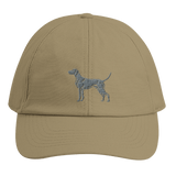 Personalisierte Weimaraner Kappe aus Bio - Baumwolle – mit Hundenamen bestickt - www.Worldofdogs.store