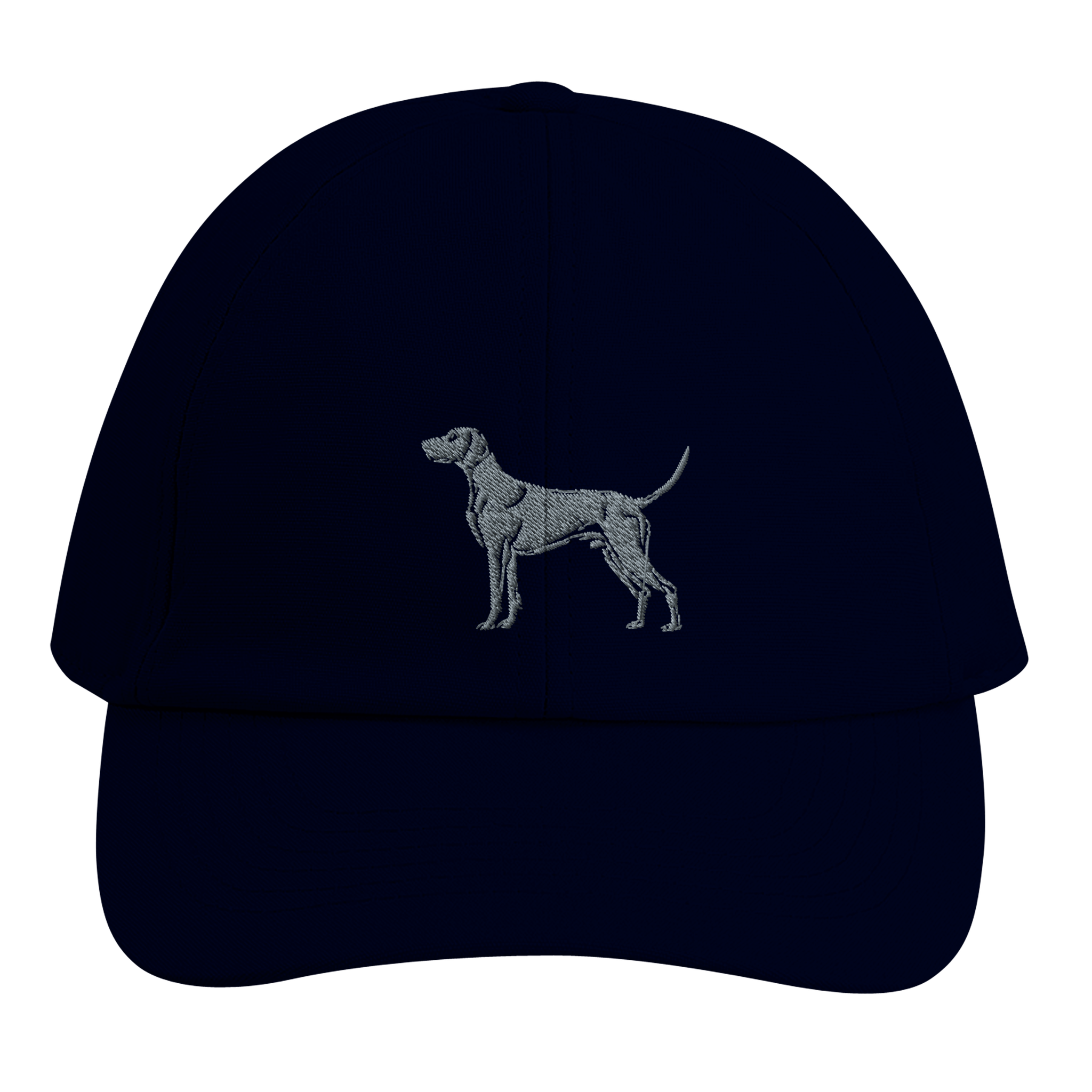 Personalisierte Weimaraner Kappe aus Bio - Baumwolle – mit Hundenamen bestickt - www.Worldofdogs.store