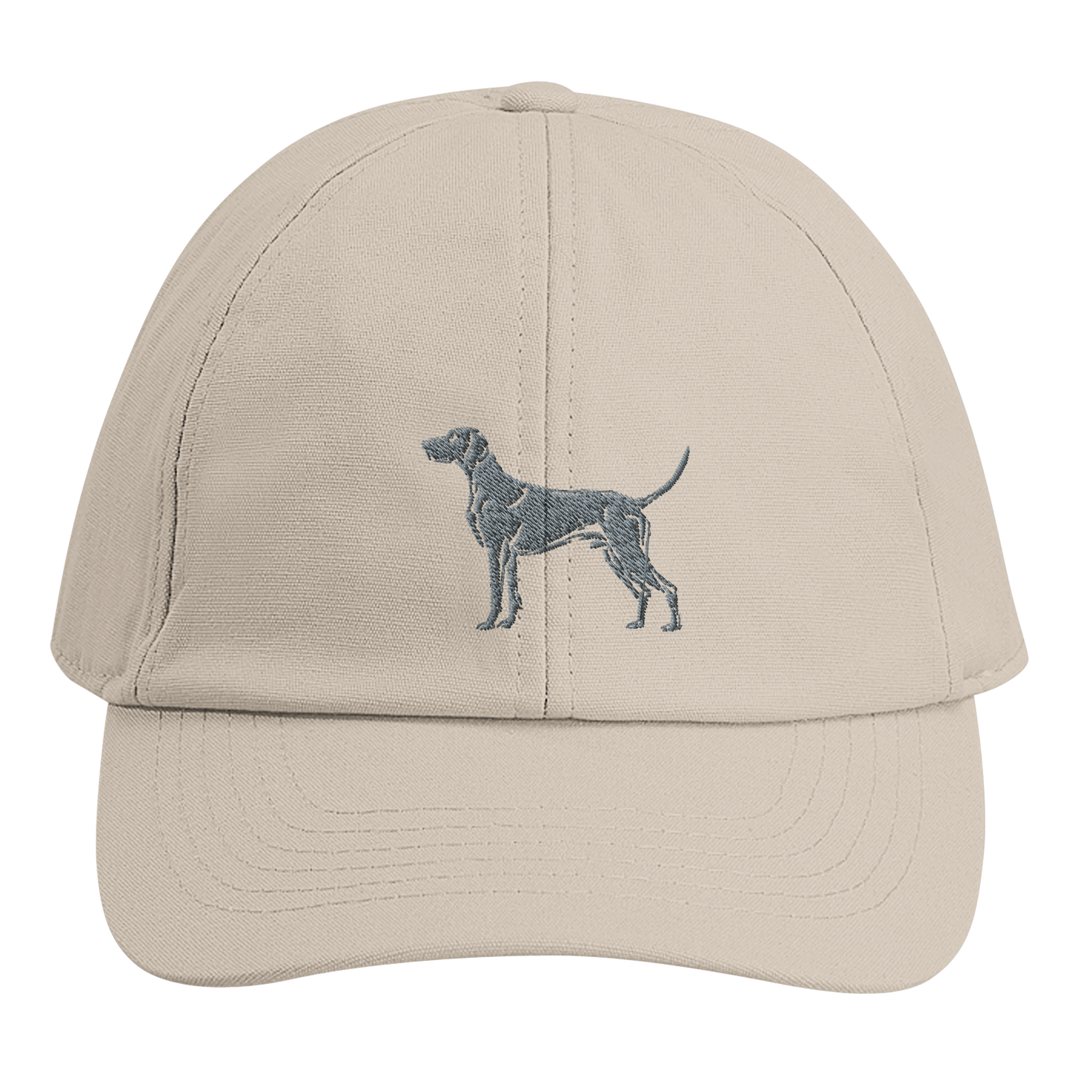 Personalisierte Weimaraner Kappe aus Bio - Baumwolle – mit Hundenamen bestickt - www.Worldofdogs.store