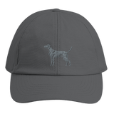 Personalisierte Weimaraner Kappe aus Bio - Baumwolle – mit Hundenamen bestickt - www.Worldofdogs.store
