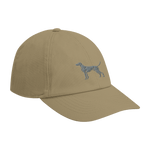 Personalisierte Weimaraner Kappe aus Bio - Baumwolle – mit Hundenamen bestickt - www.Worldofdogs.store