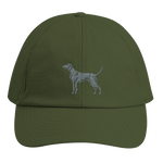 Personalisierte Weimaraner Kappe aus Bio - Baumwolle – mit Hundenamen bestickt - www.Worldofdogs.store