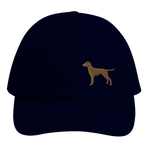 eine blaue Kappe mit einer Vizsla stickerei