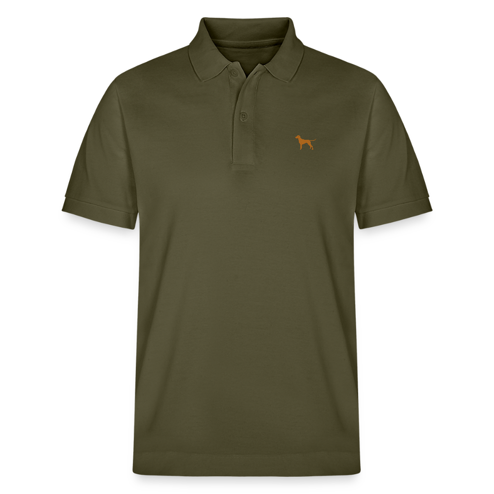 HERREN POLO SHIRT mit Logo - 100 % Bio Baumwolle - Khaki