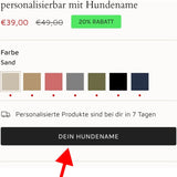 Pointer Kappe mit Stickerei