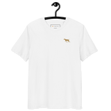 Vizsla T-Shirt – Weiß | Stickerei | 100 % Bio-Baumwolle