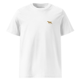 Vizsla T-Shirt – Weiß | Stickerei | 100 % Bio-Baumwolle