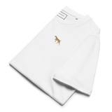 Vizsla T-Shirt – Weiß | Stickerei | 100 % Bio-Baumwolle