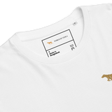 Vizsla T-Shirt – Weiß | Stickerei | 100 % Bio-Baumwolle