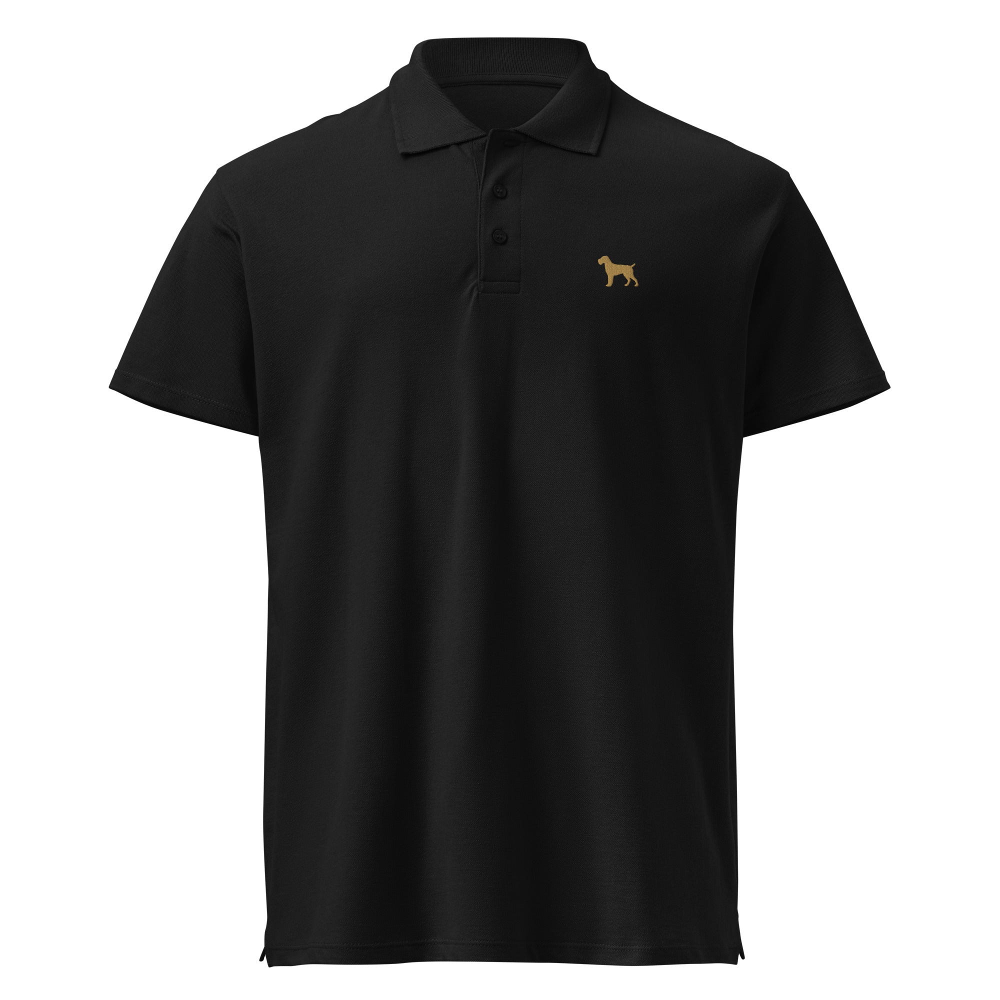 UNISEX POLO SHIRT mit Drahthaarstickerei - 100 % Baumwolle - www.Worldofdogs.store