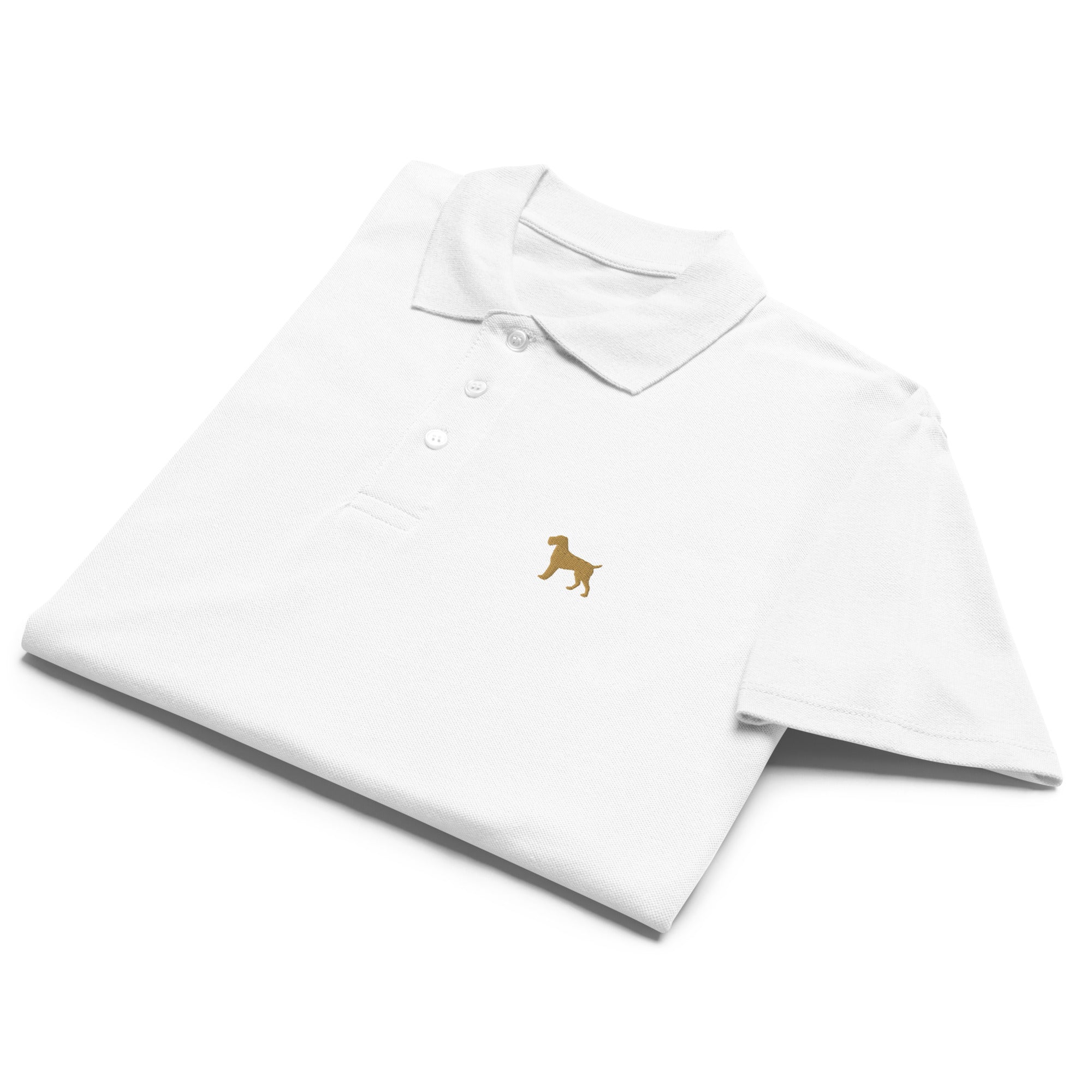 UNISEX POLO SHIRT mit Drahthaarstickerei - 100 % Baumwolle - www.Worldofdogs.store