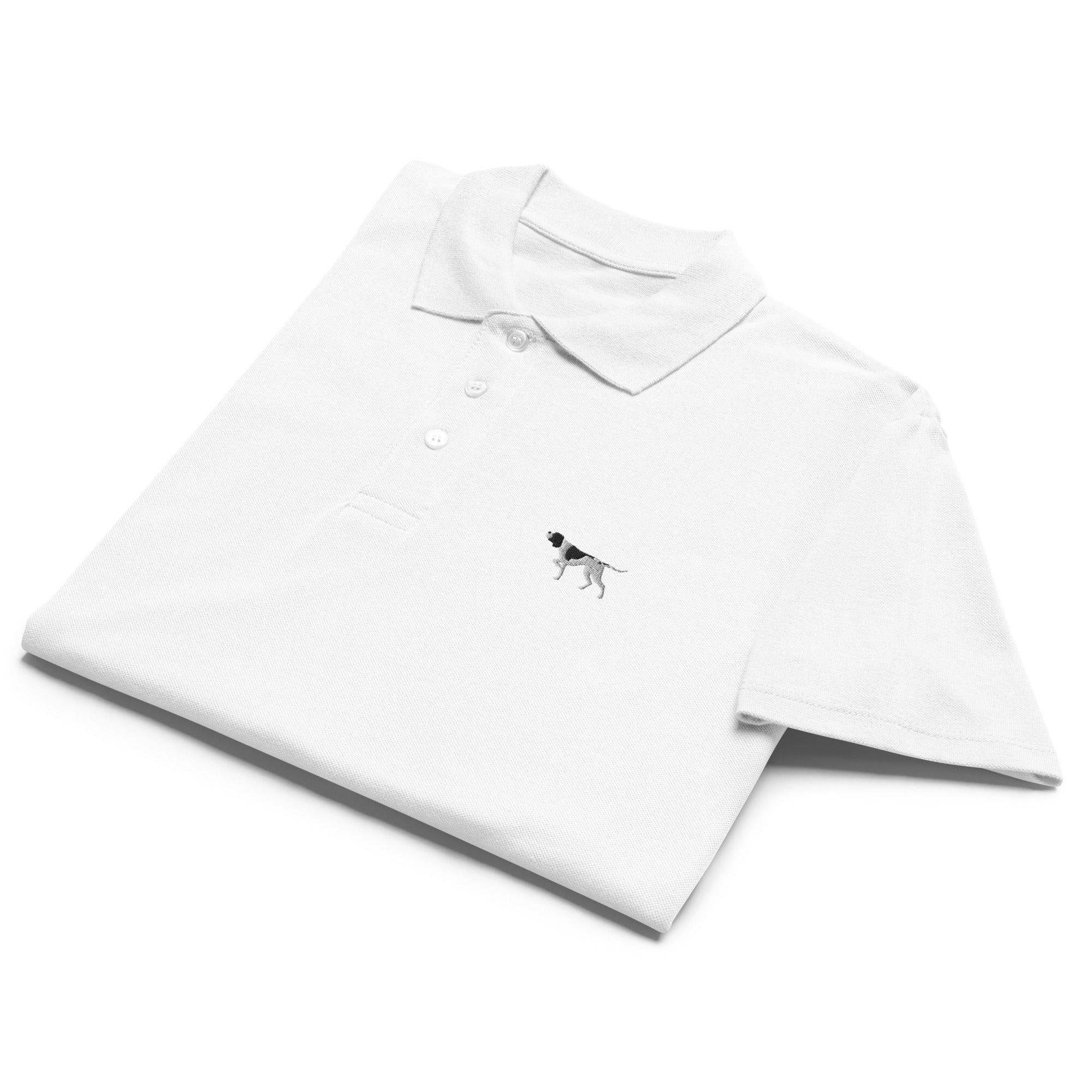 UNISEX POLO SHIRT mit Pointerstickerei - 100 % Baumwolle - www.Worldofdogs.store