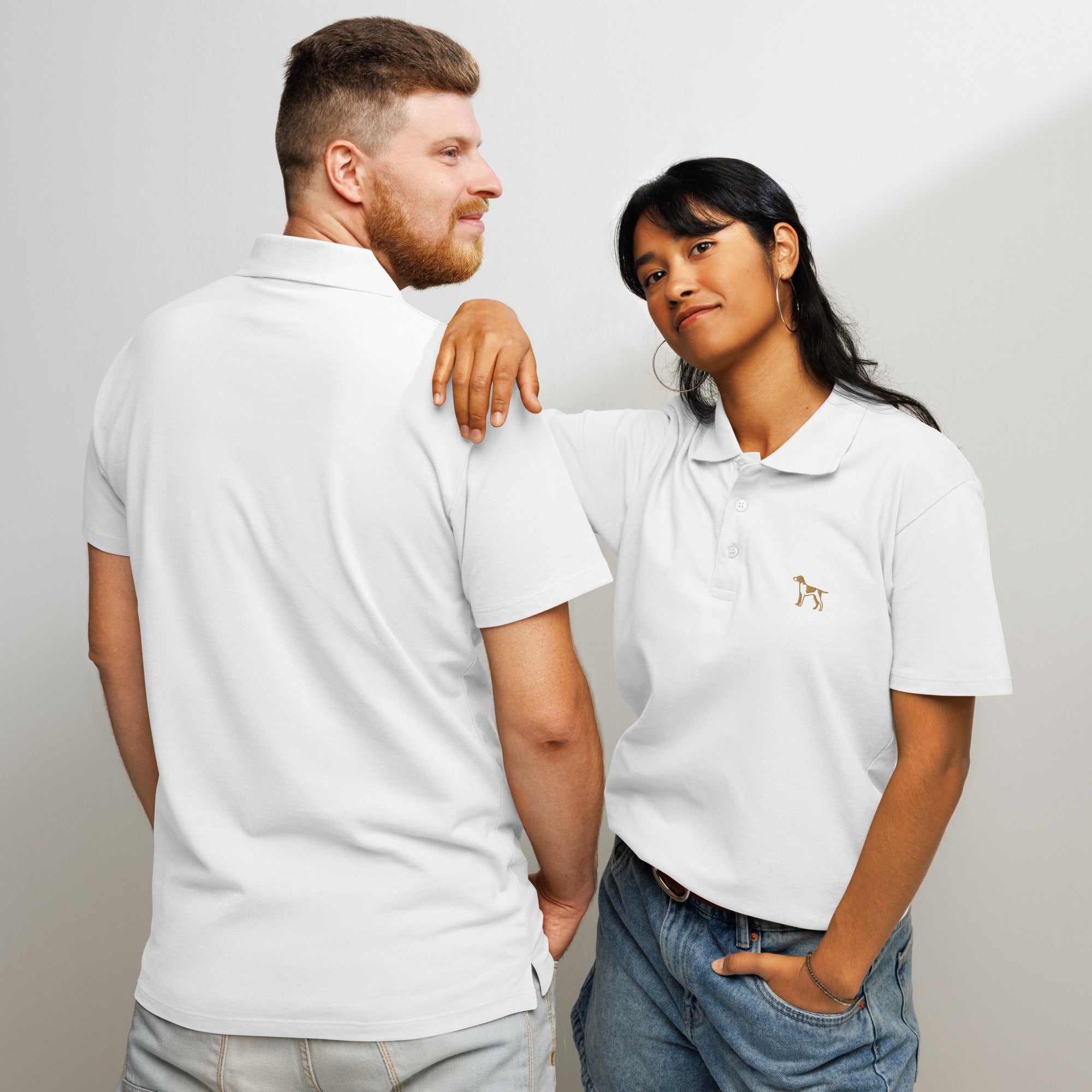 UNISEX POLO SHIRT mit Stickerei - 100 % Baumwolle - www.Worldofdogs.store