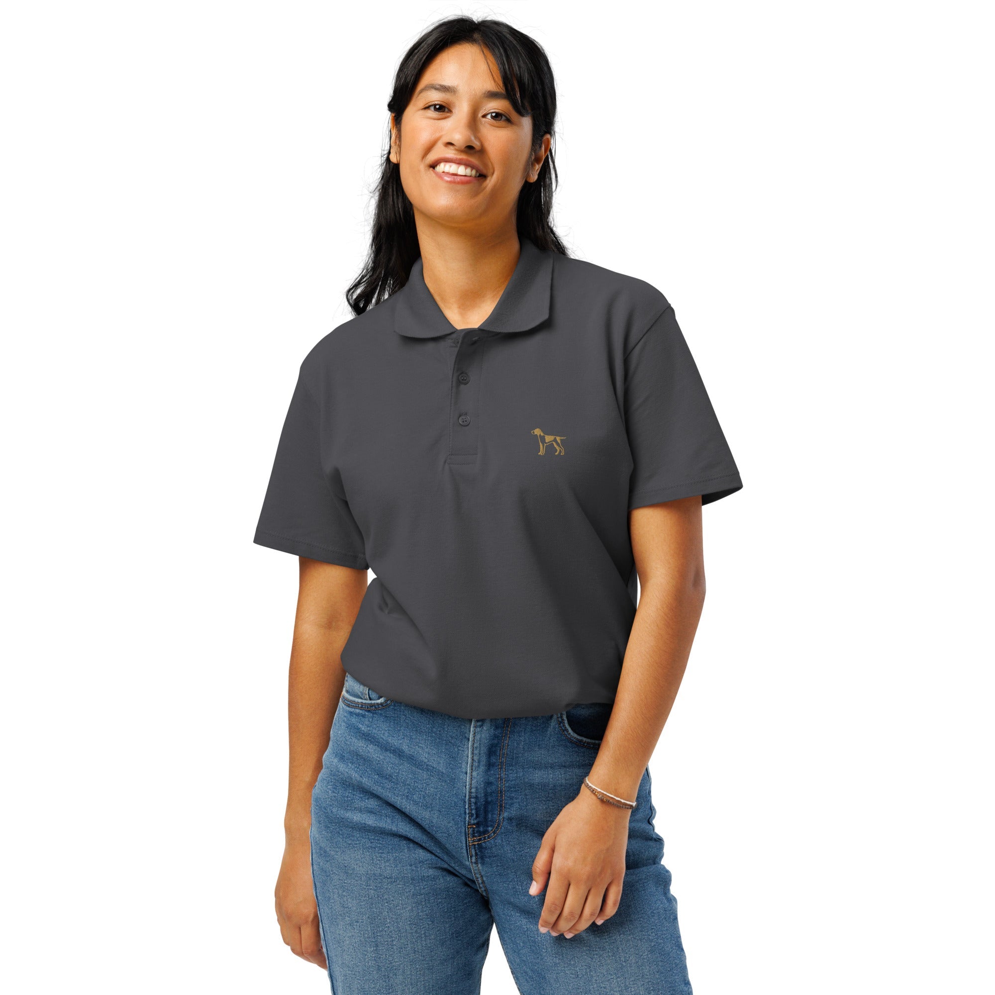 UNISEX POLO SHIRT mit Stickerei - 100 % Baumwolle - www.Worldofdogs.store