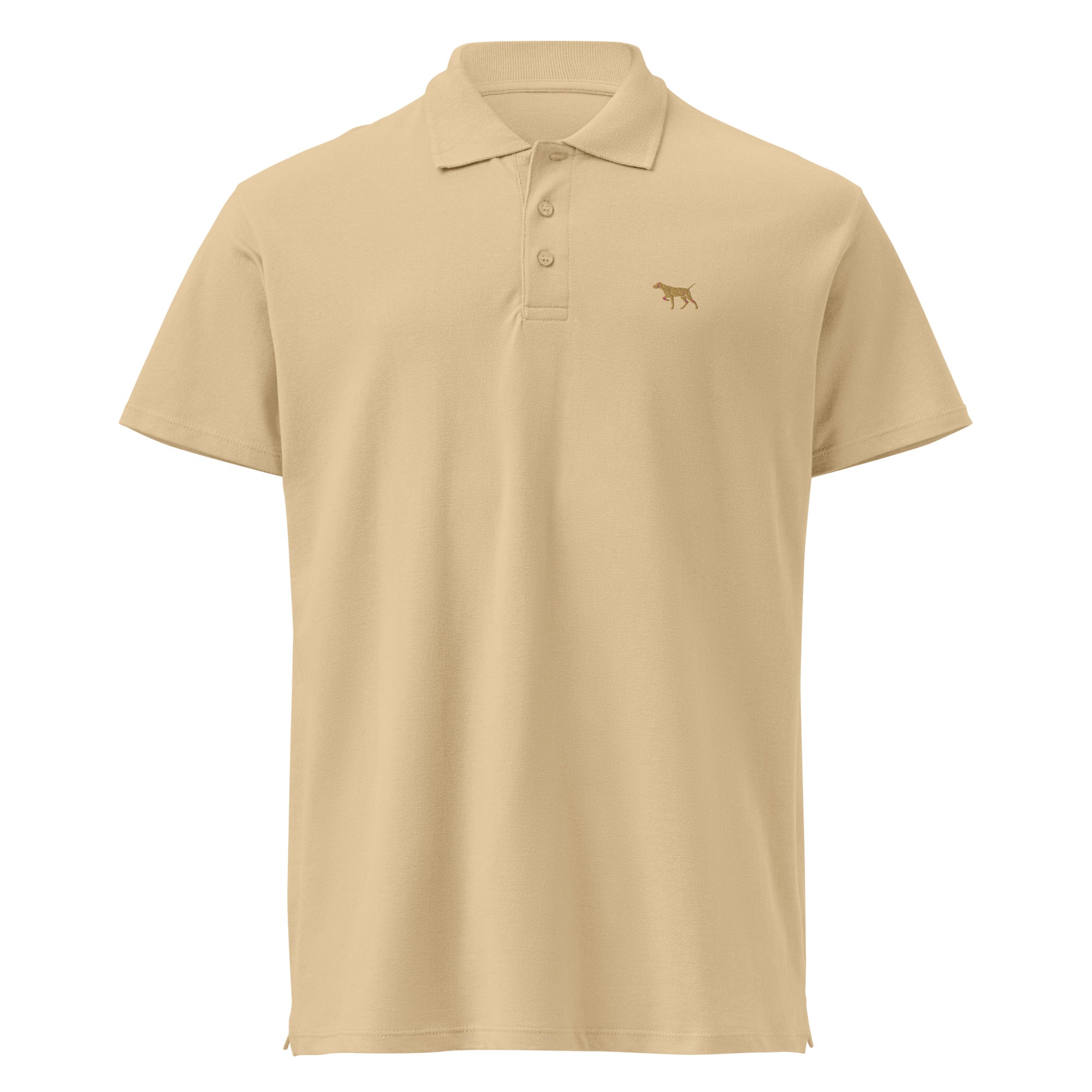 UNISEX POLO SHIRT mit Vizslastickerei - 100 % Baumwolle - www.Worldofdogs.store