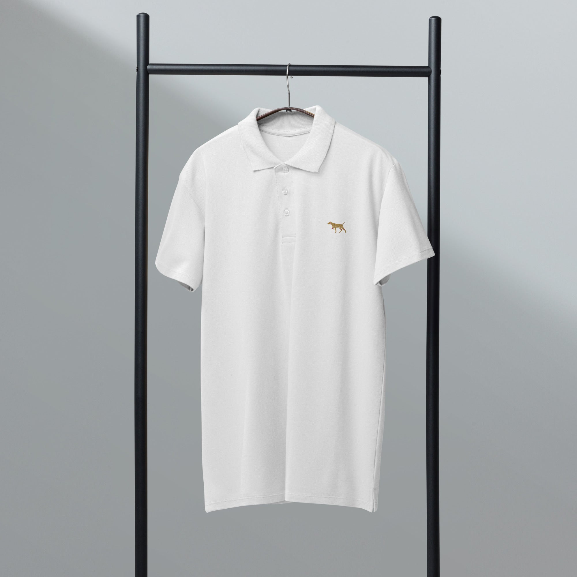 UNISEX POLO SHIRT mit Vizslastickerei - 100 % Baumwolle - www.Worldofdogs.store