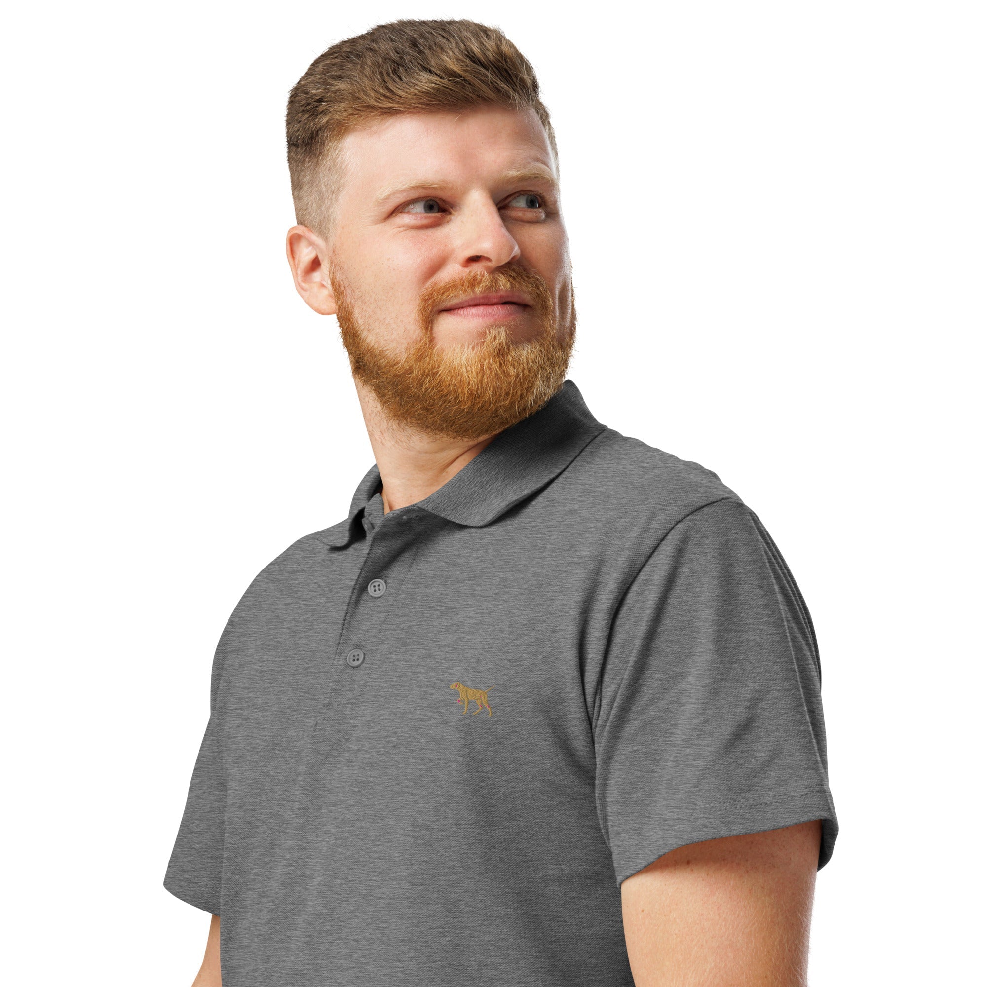 UNISEX POLO SHIRT mit Vizslastickerei - 100 % Baumwolle - www.Worldofdogs.store
