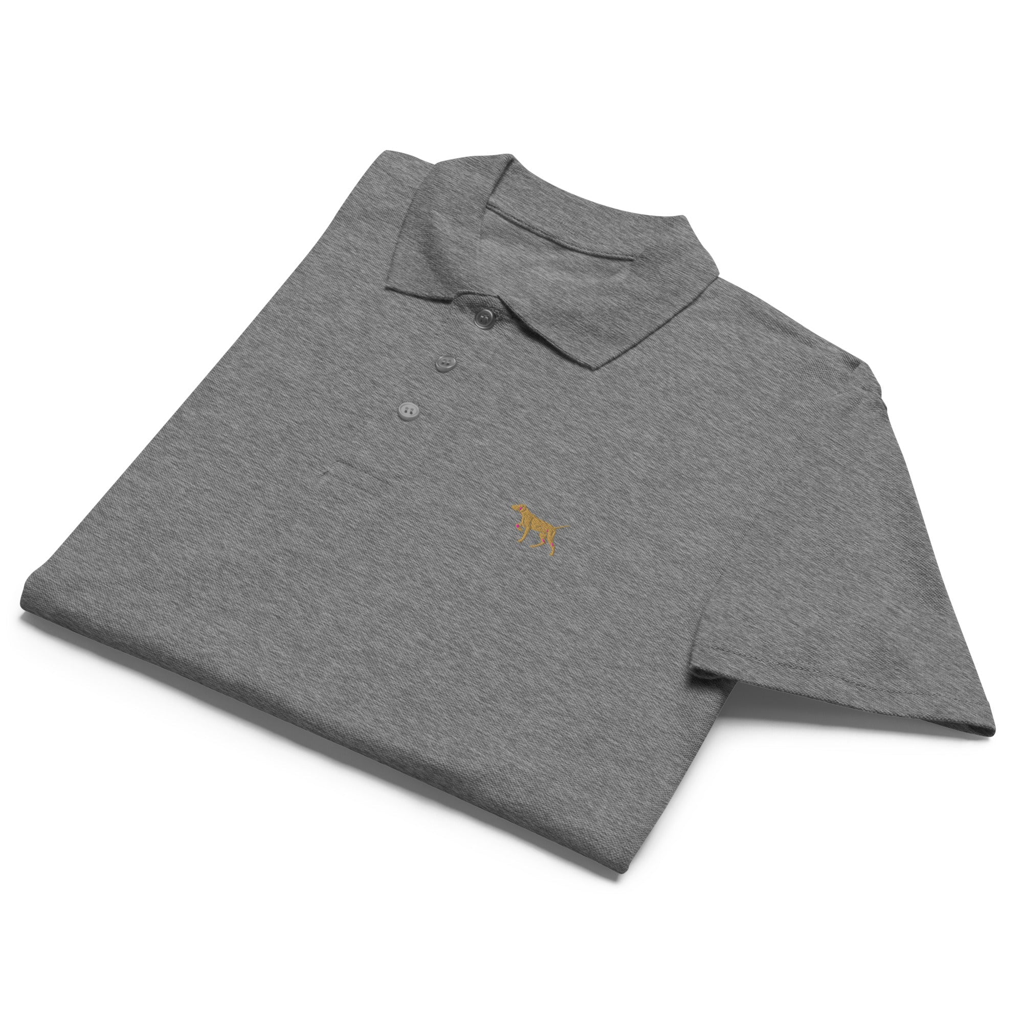 UNISEX POLO SHIRT mit Vizslastickerei - 100 % Baumwolle - www.Worldofdogs.store