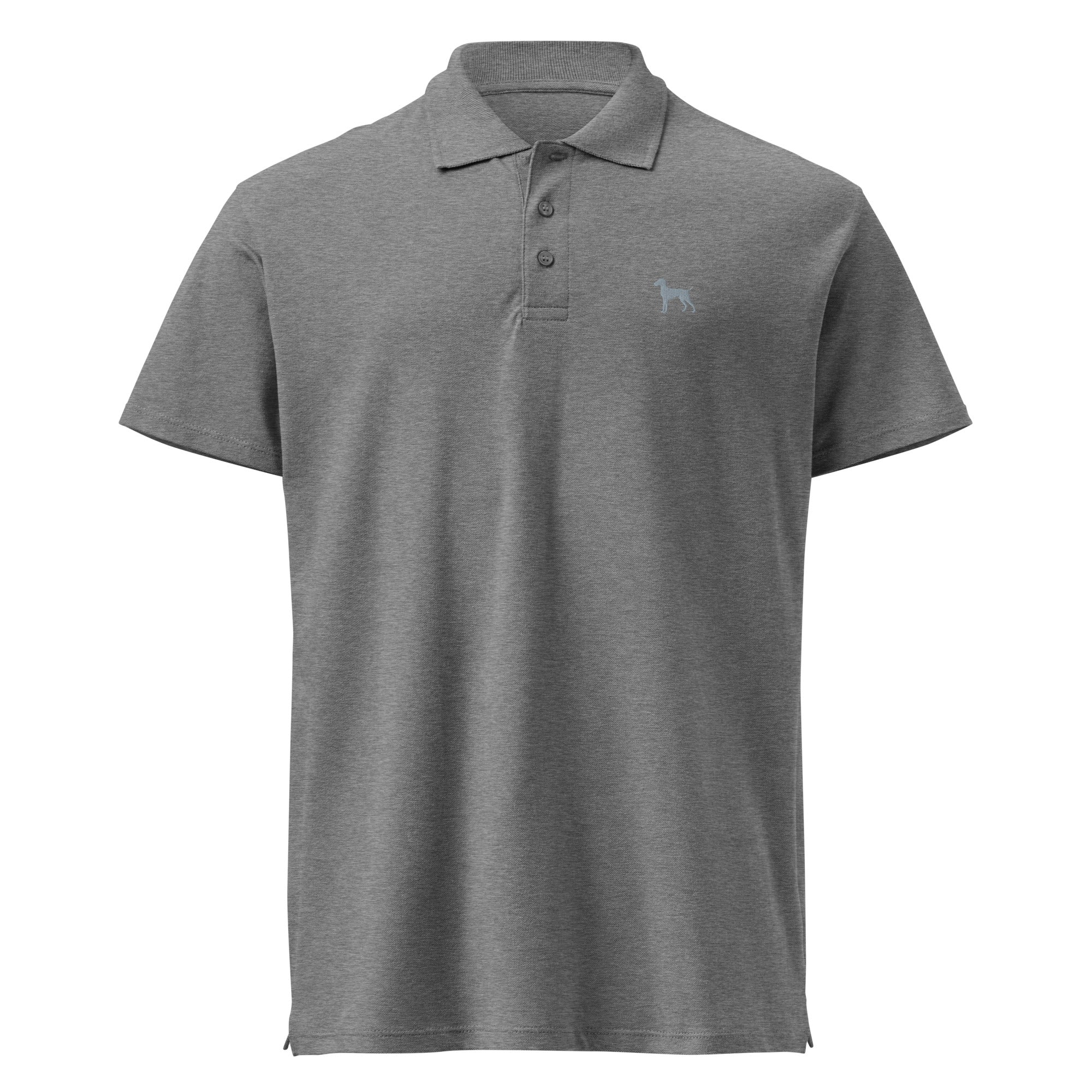 UNISEX POLO SHIRT mit Weimaranerstickerei - 100 % Baumwolle - www.Worldofdogs.store