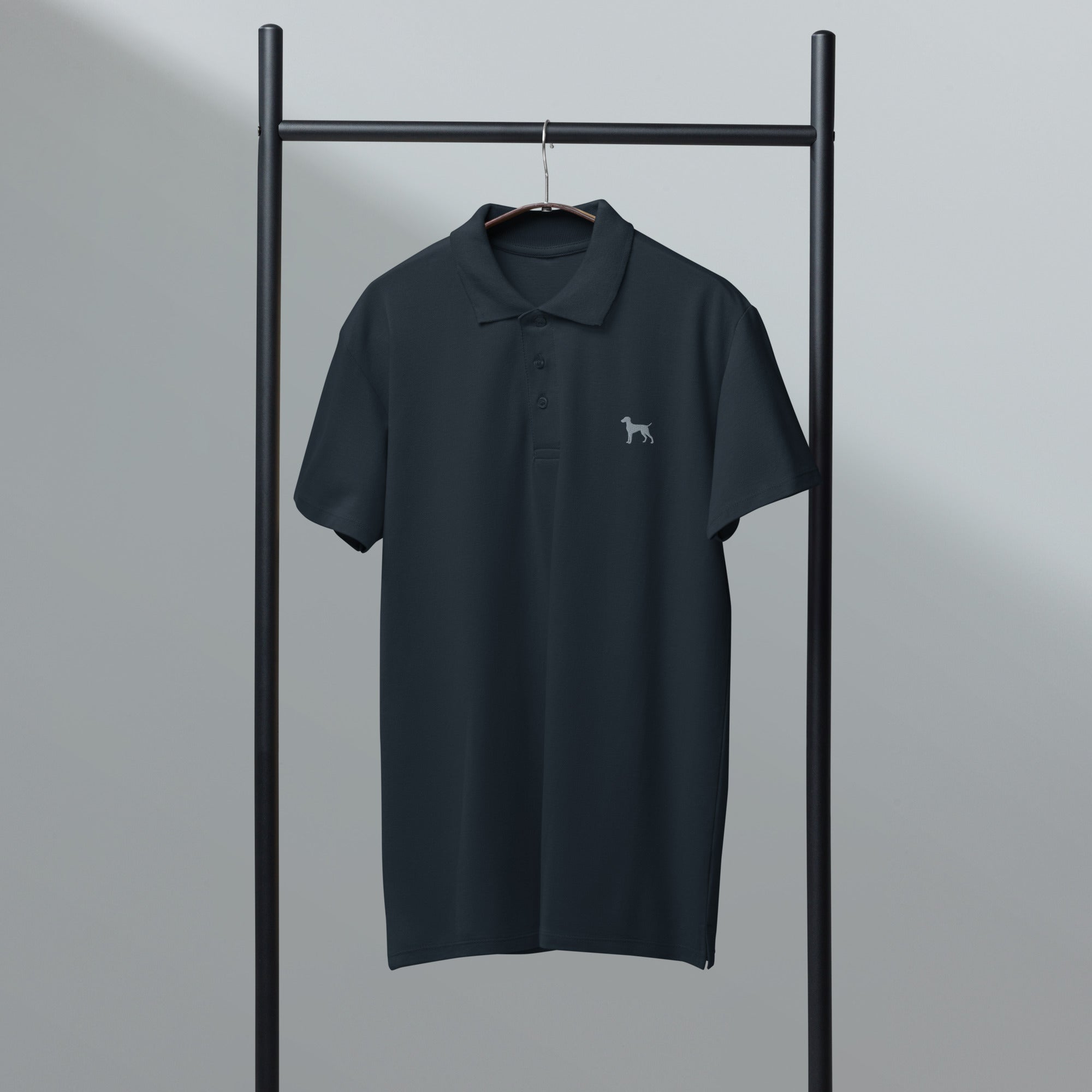 UNISEX POLO SHIRT mit Weimaranerstickerei - 100 % Baumwolle - www.Worldofdogs.store