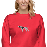 Unisex Pullover mit Pointer-Stickerei – für alle, die den Jagdinstinkt im Herzen tragen