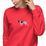 Unisex Pullover mit Pointer-Stickerei – für alle, die den Jagdinstinkt im Herzen tragen