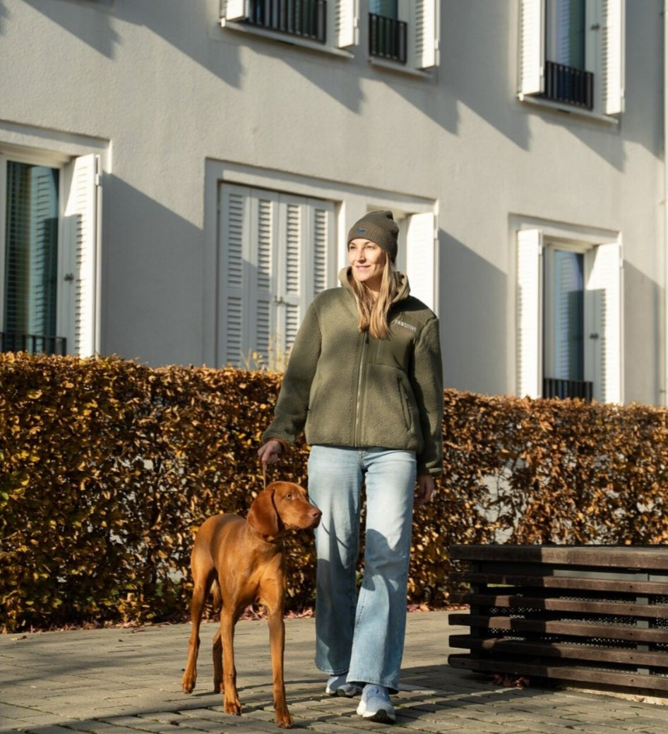 Unisex Sherpa Jacke Khaki - www.Worldofdogs.store