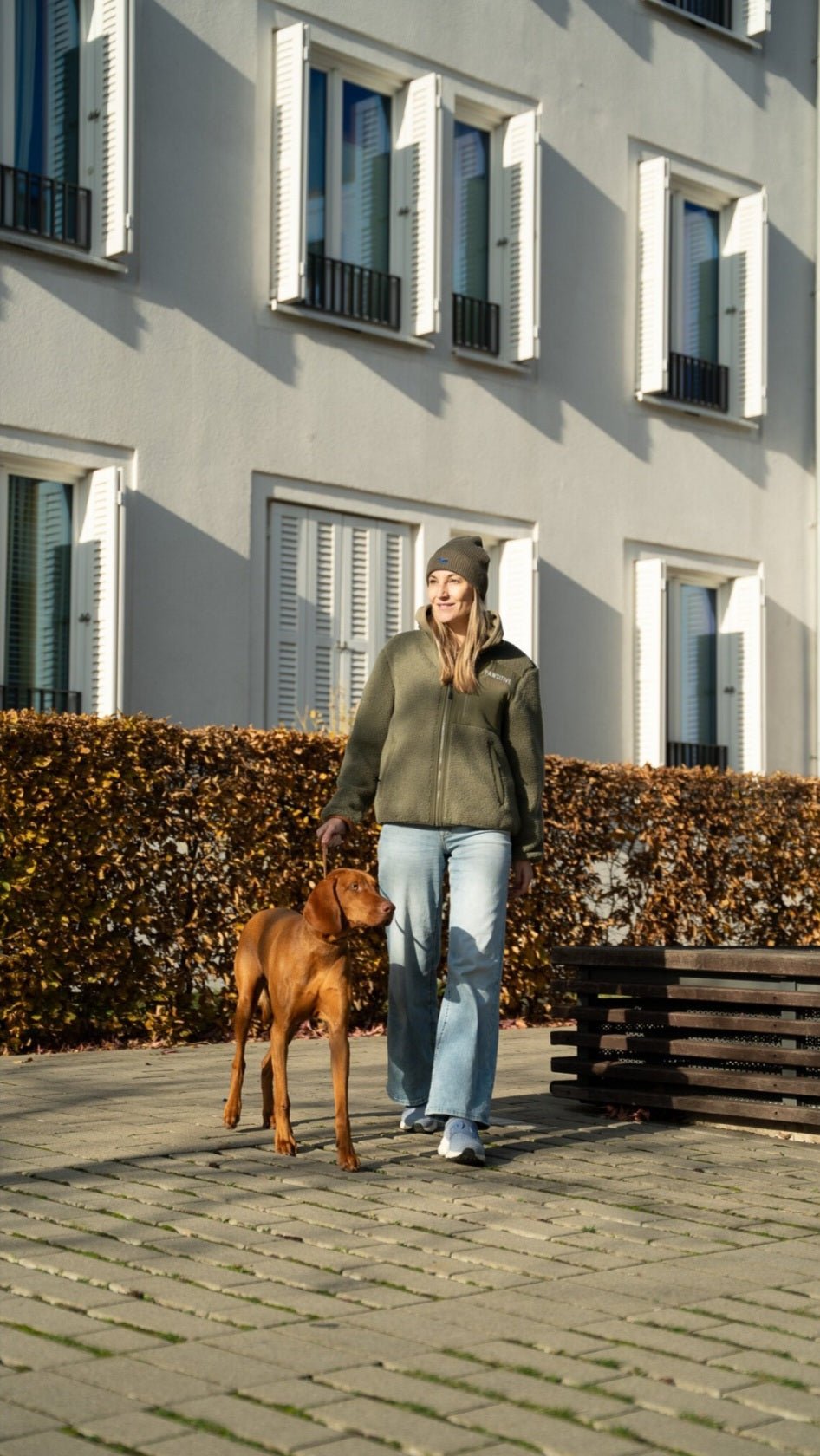 Unisex Sherpa Jacke Khaki - www.Worldofdogs.store