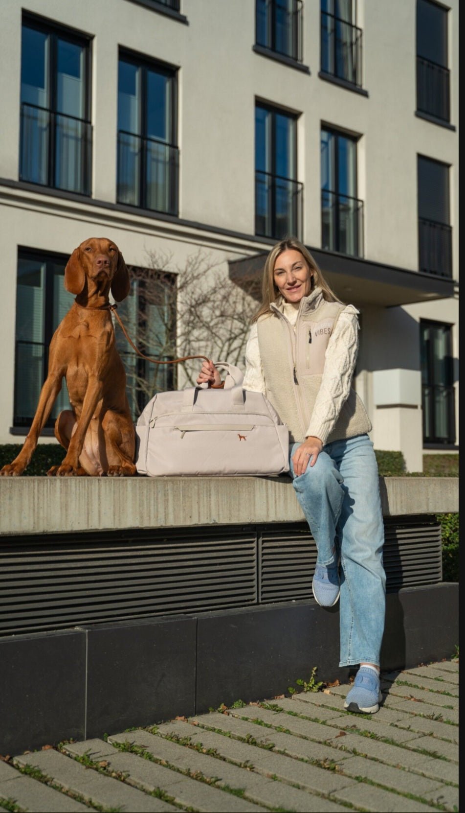 Unisex Sherpa Weste - beige - www.Worldofdogs.store