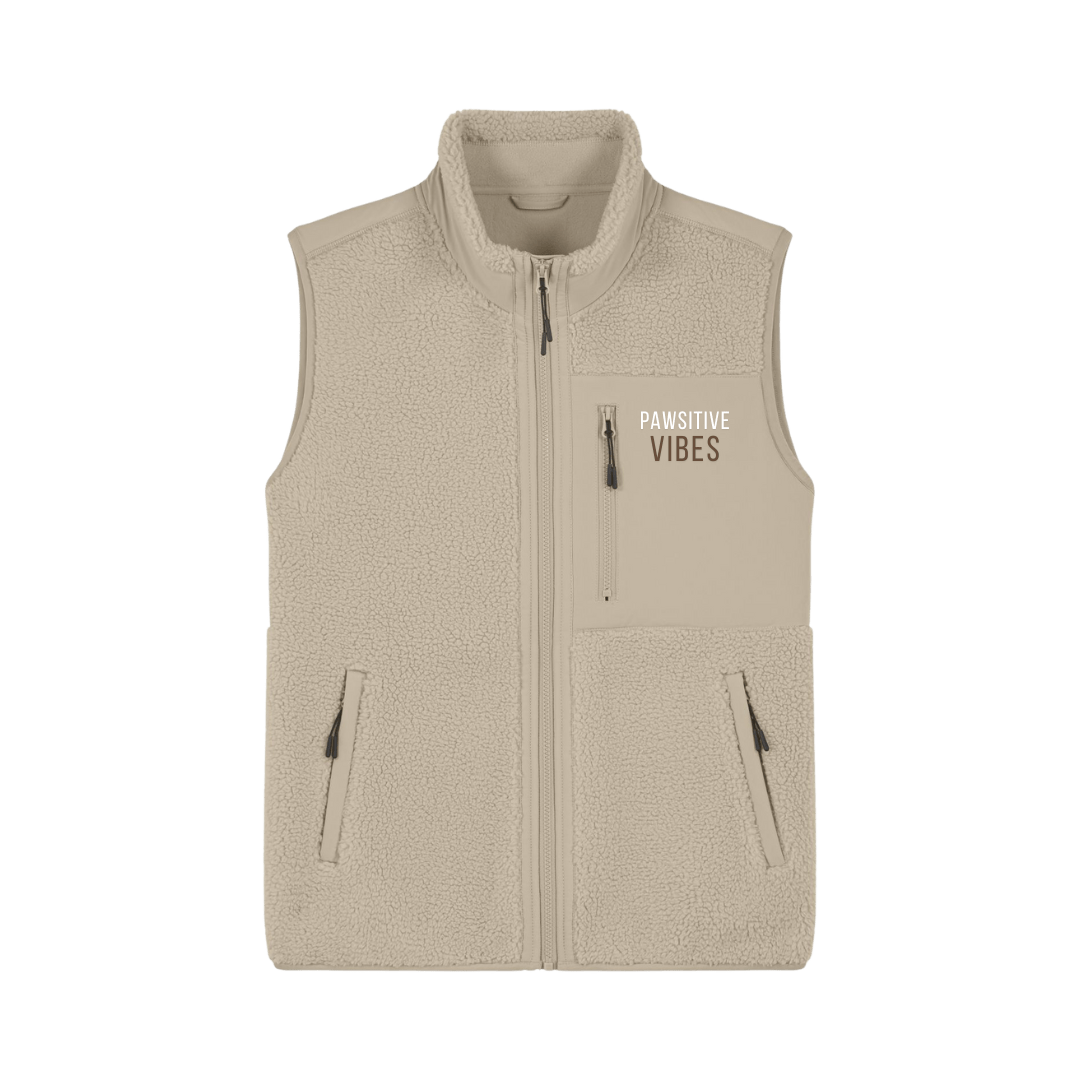 Unisex Sherpa Weste - beige - www.Worldofdogs.store