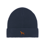Vizsla / Hundemotiv Wintermütze - Blau mit Stickerei - www.Worldofdogs.store