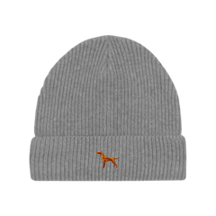 Vizsla / Hundemotiv Wintermütze - Grau mit Stickerei - www.Worldofdogs.store