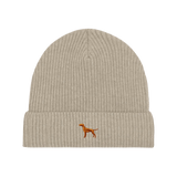 Vizsla / Hundemotiv Wintermütze - Sand mit Stickerei - www.Worldofdogs.store