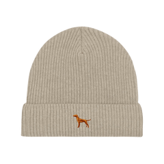 Vizsla / Hundemotiv Wintermütze - Sand mit Stickerei - www.Worldofdogs.store
