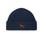 Vizsla Strickmütze aus Bio-Baumwolle – mit hochwertiger Stickerei - www.Worldofdogs.store