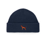 Vizsla Strickmütze aus Bio-Baumwolle – mit hochwertiger Stickerei - www.Worldofdogs.store
