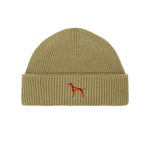 Vizsla Strickmütze aus Bio-Baumwolle – mit hochwertiger Stickerei - www.Worldofdogs.store