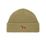 Vizsla Strickmütze aus Bio-Baumwolle – mit hochwertiger Stickerei - www.Worldofdogs.store