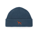 Vizsla Strickmütze aus Bio-Baumwolle – mit hochwertiger Stickerei - www.Worldofdogs.store
