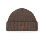 Vizsla Strickmütze aus Bio-Baumwolle – mit hochwertiger Stickerei - www.Worldofdogs.store