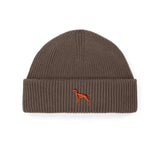 Vizsla Strickmütze aus Bio-Baumwolle – mit hochwertiger Stickerei - www.Worldofdogs.store