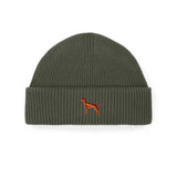 Vizsla Strickmütze aus Bio-Baumwolle – mit hochwertiger Stickerei - www.Worldofdogs.store