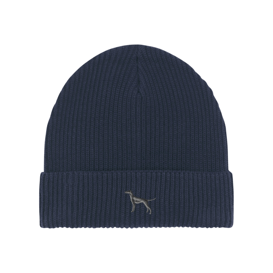 Weimaraner Wintermütze - Blau mit Stickerei - www.Worldofdogs.store