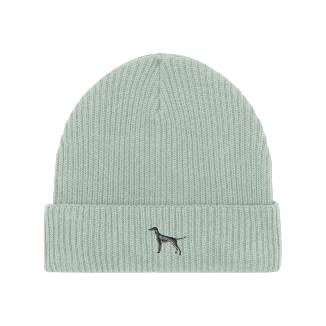 Weimaraner Wintermütze - Hellblau mit Stickerei - www.Worldofdogs.store